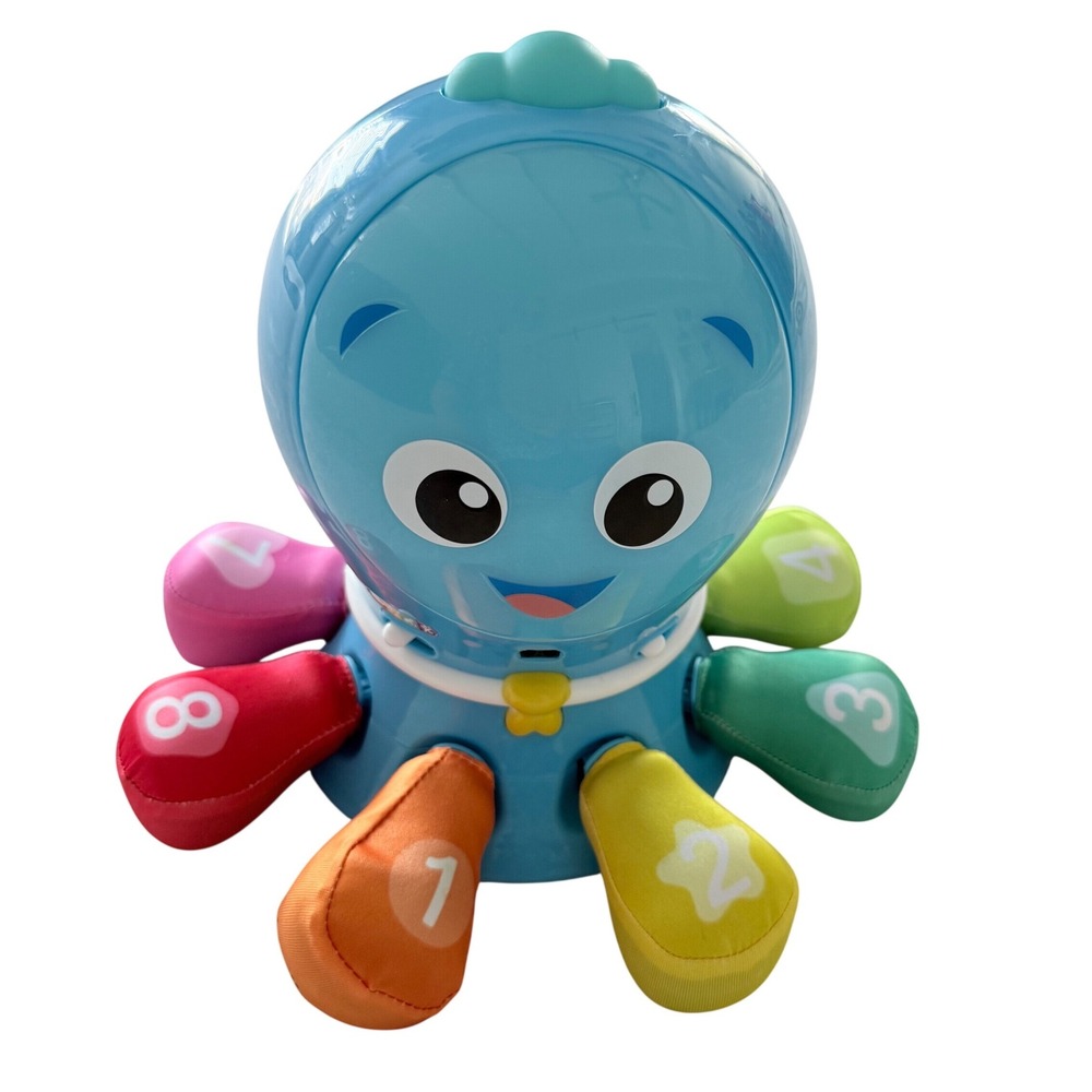Baby Einstein Opus Musical Octopus Kids Toy Blue Rolling Numbered Sensory 8.5in